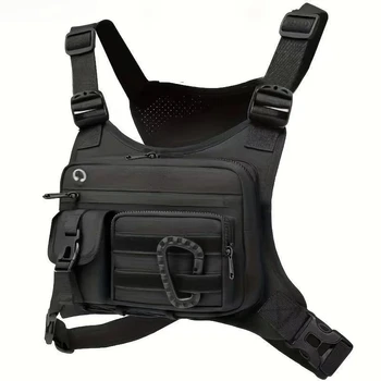 Borsa da petto per uomo e donna, gilet tattico per corsa, ciclismo, marsupio da petto per sport e allenamenti