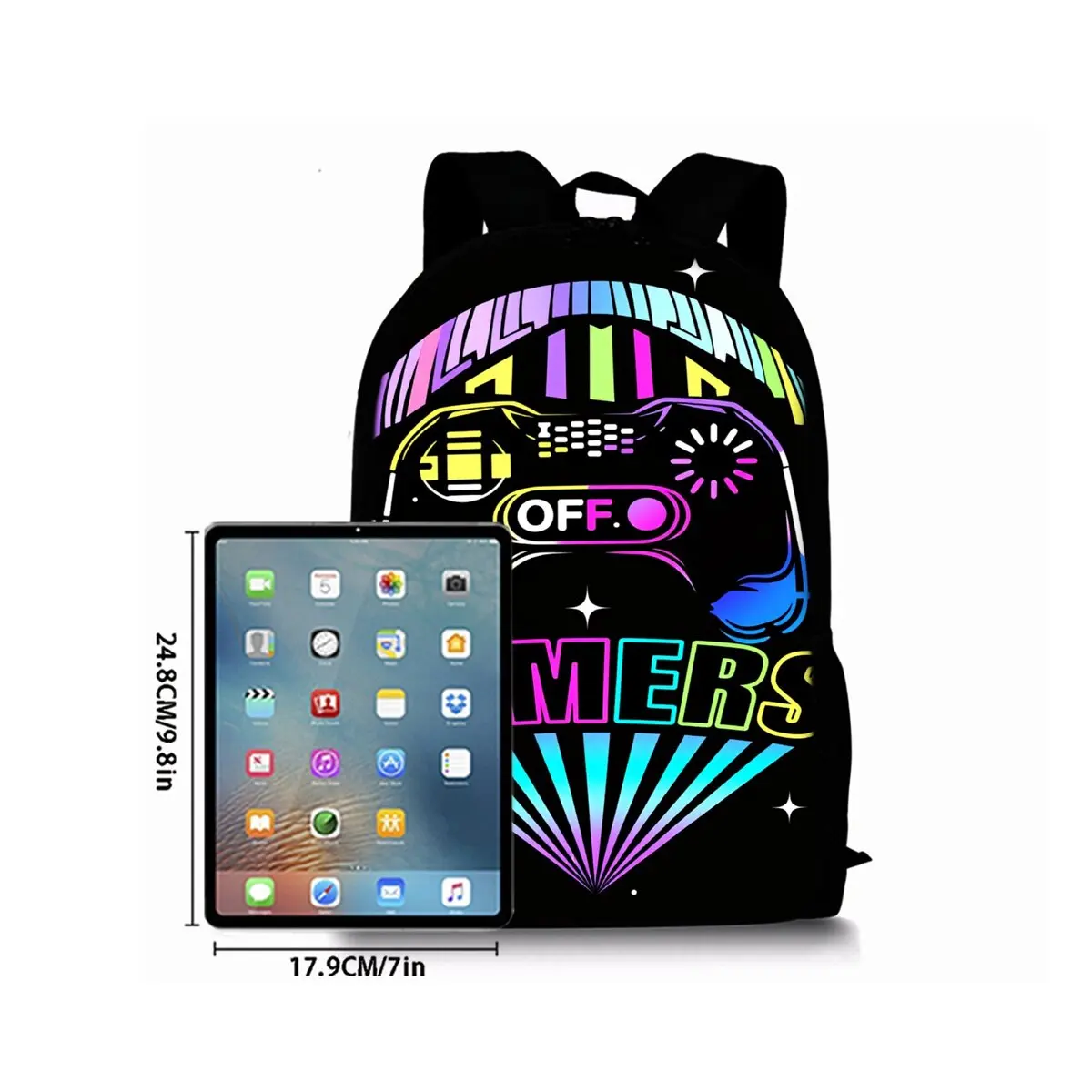 Gamepad cyberpunk school backpack lifestyle photo student
