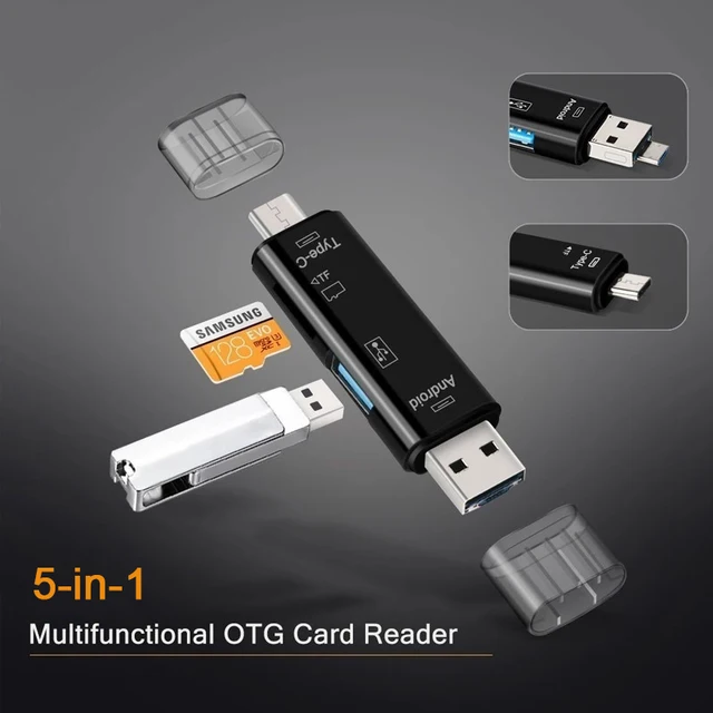5 in 1 Multifunction Usb 2.0 Type C/Usb /Micro Usb/Tf/SD Memory Card Reader OTG Card Reader Adapter Mobile Phone Accessories - Image 4