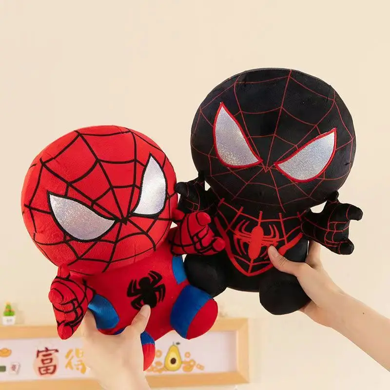 Marvel Movie The Avengers Anime Cartoon Figure 25CM Spider Man Fills Plush Toys Kawaii Cute Stuffed Dolls Child Christmas Gifts