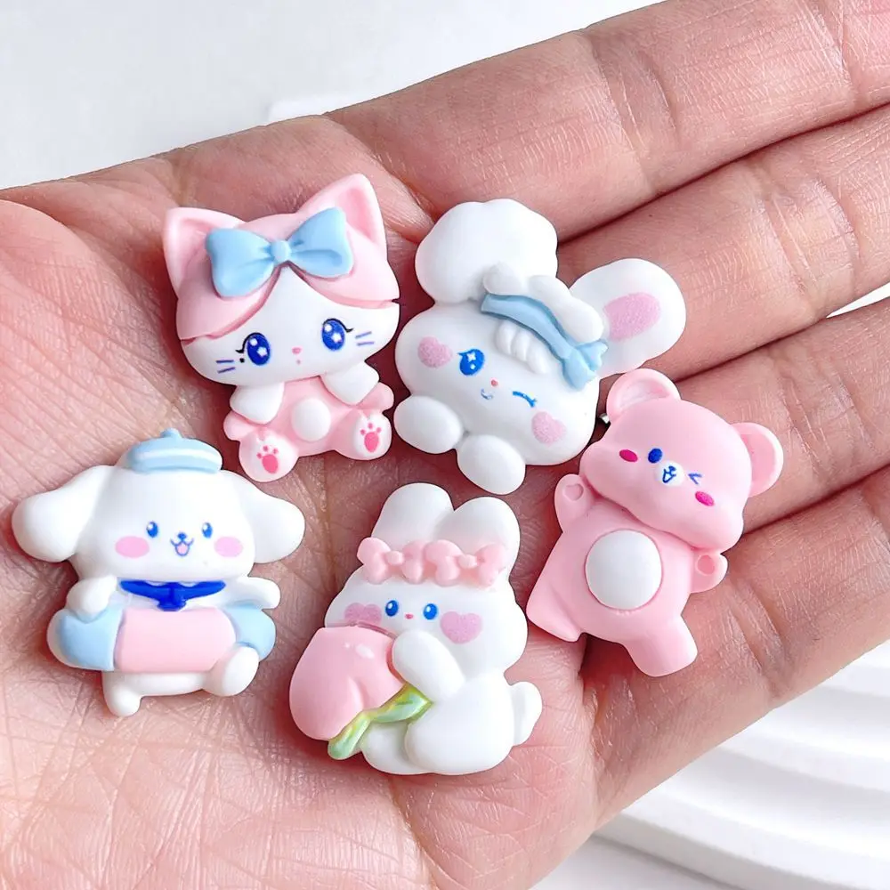 

10 шт. Мультяшные маленькие животные резиновые аксессуары DIY kawaii Крем ручной работы гелевые украшения для волос мобильный телефон shell креативный охладитель