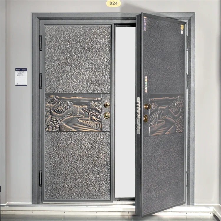 Iron Gate, Villa Garden Entrance, Stainless Steel Double Door, Size, Wear-resistant, Rust Proof and Waterproof
