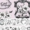 2m/Roll Monochrome Butterfly Flower PET Tape Masking Tape For Sticker Scrapbooking Journal Card Making Stationery 4
