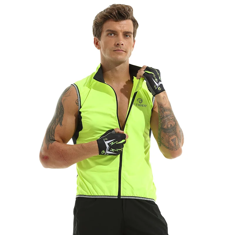 X-TIGER Windproof Cycling Vest Men Women Summer Cycling Jacket Outdoor Hiking Hunting Sleeveless Windbreaker Quick-Dry vests