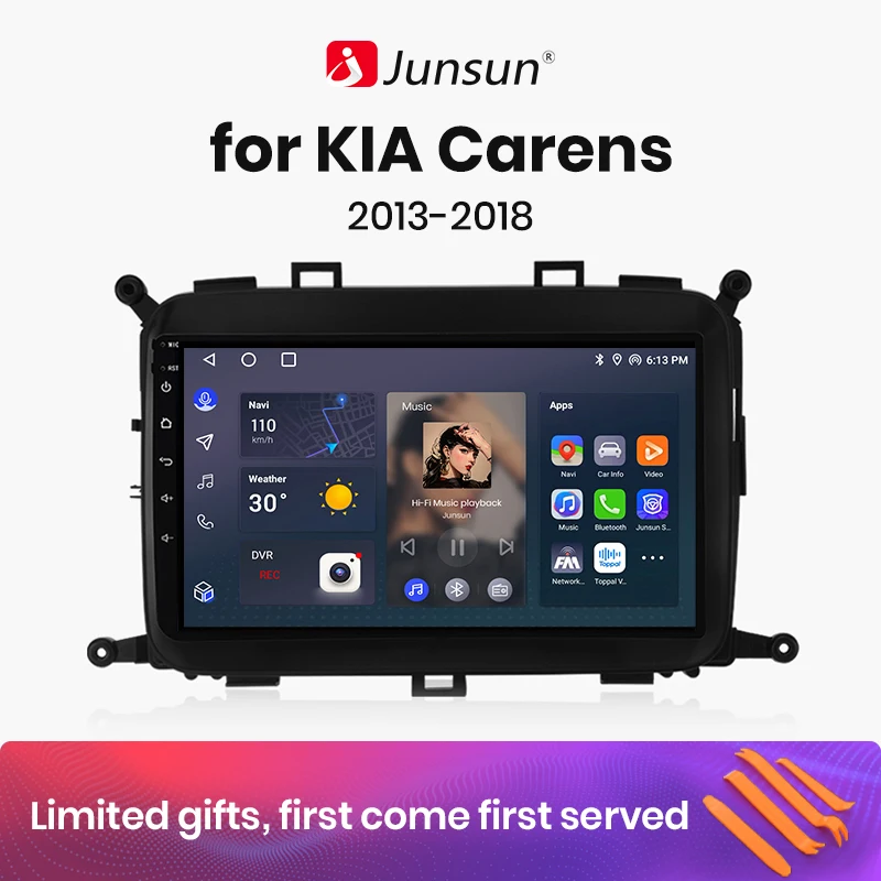 

Junsun V1 AI Voice Wireless CarPlay Android Auto Radio for Kiaens 2013-2018 4G Car Multimedia GPS 2din autoradio