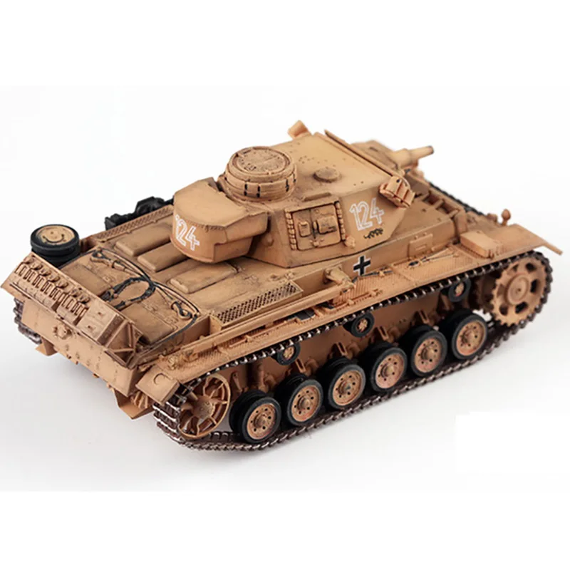 

Die cast German Tank No. 3 N-type DAK 501 Heavy Armored Battalion Tunisian 1:72 Alloy Plastic Model Gift Collection Decoration