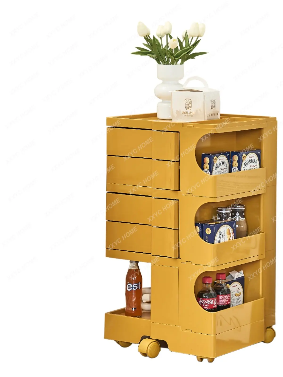 

Home Drawer Trolley Narrow Seam Snack Storage Cabinet Home Living Room Storage Cabinet Drawer Furniture Mobilier