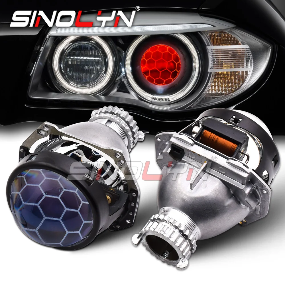 Sinolyn 3.0 Inch D2S D2H Hella 3R G5 H4 Honeycomb Bi Xenon Lenses For ...
