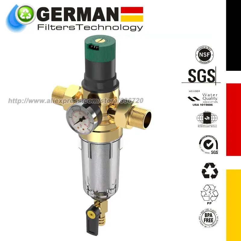 RV Water Pressure Regulator and Filter Kit - NSF Certified All-in-One Lead-Free Fresh Water Kit