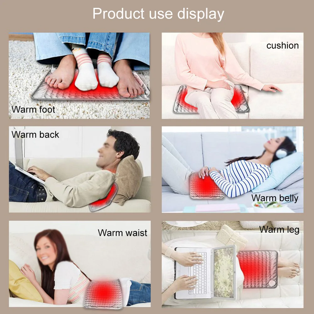 110V 240V Electric Heating Pad Blanket Timer Physiotherapy Heating Pad For Shoulder Neck Back Spine Leg Pain Relief Winter Warm