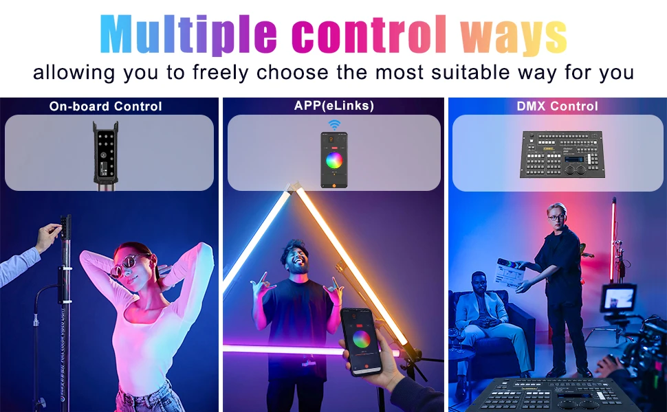 LUXCEO 30W P120S RGB-Videolichtstab Eingebaute wiederaufladbare Batterielampe 3000LM Fotobeleuchtung APP-/DMX-Steuerung LED-Röhrenlichter Studio-/Party-/DJ-Beleuchtung – Detail 11