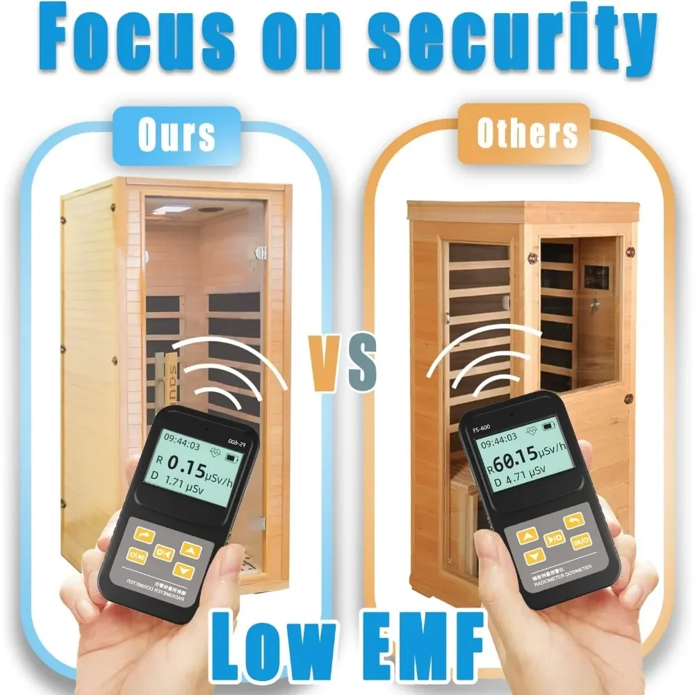 Sauna, Low EMF Infrared Home Sauna, Personal Outdoor Indoor Heaters Saunas Wood Tiny Dry Barrel Snfared At Home Sauna Room 3