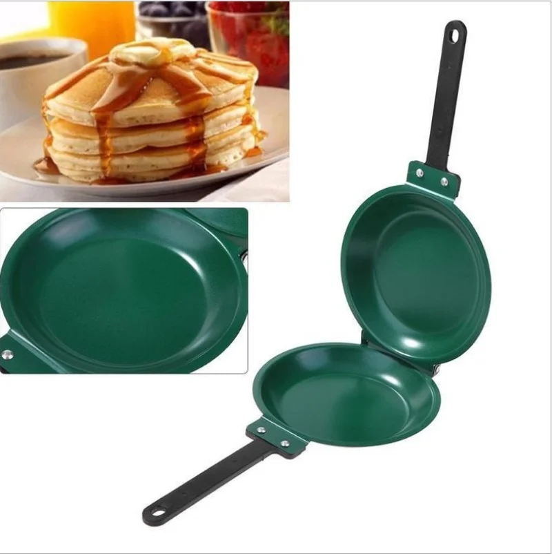 NonstickFlipPanCeramicPancakeMakerDoubleSideFryingPanGreenCeramicCoatingPancake