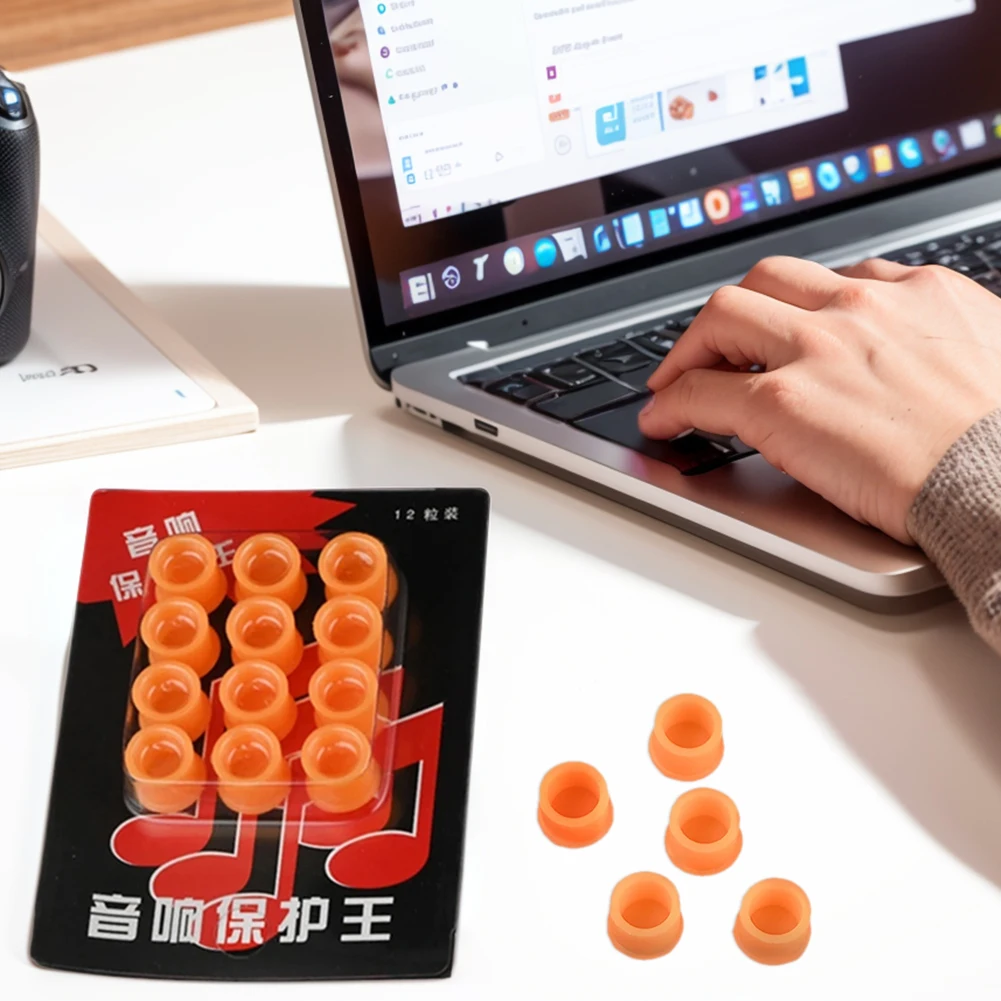 12 Pcs Dust Proof Cover Plastic RCA Connector RCA Female Jack Cover Dust Plug for DVD Amplifier AV RV Receiver