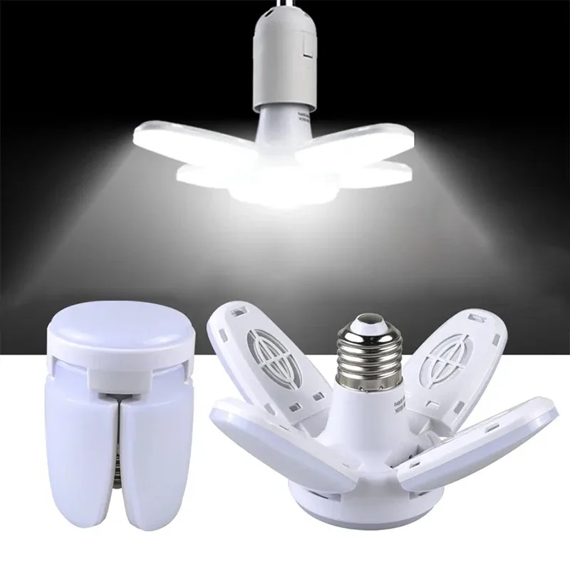 

Fan Shaped Foldable LED Bulb 85-265V 40 Bulbs Deformation Suitable For Homes Warehouses and Garages Warm White Celling Light