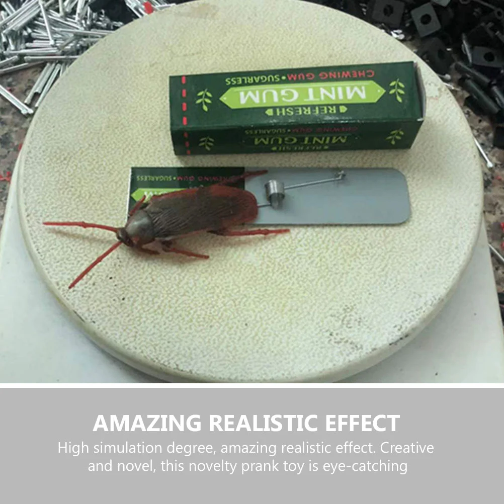 4 Pcs Simulation Gum Prank Toy Cockroach Props Trick Novelty Practical Fool S Day Chewing Gum Toy Scary Insect Model