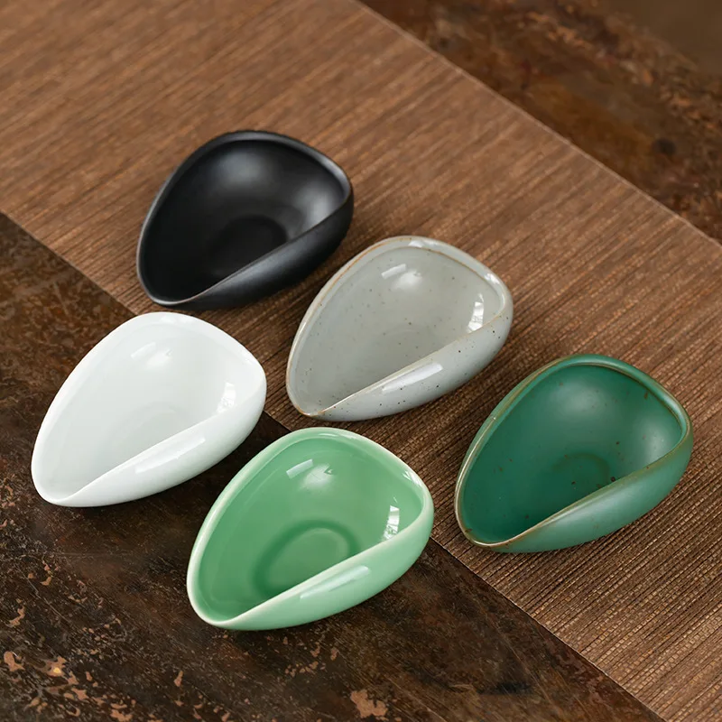Ceramic Teaspoons Kung Fu Tea Set Accessories Tea Tray Ornaments Retro Porcelain Spoon Shovel Ware