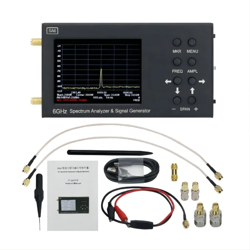 

Spectrum Analyzers,Handhelds Frequency Analyzers,35 to 6200MHz RFInput Generators with 3.2inch Screen