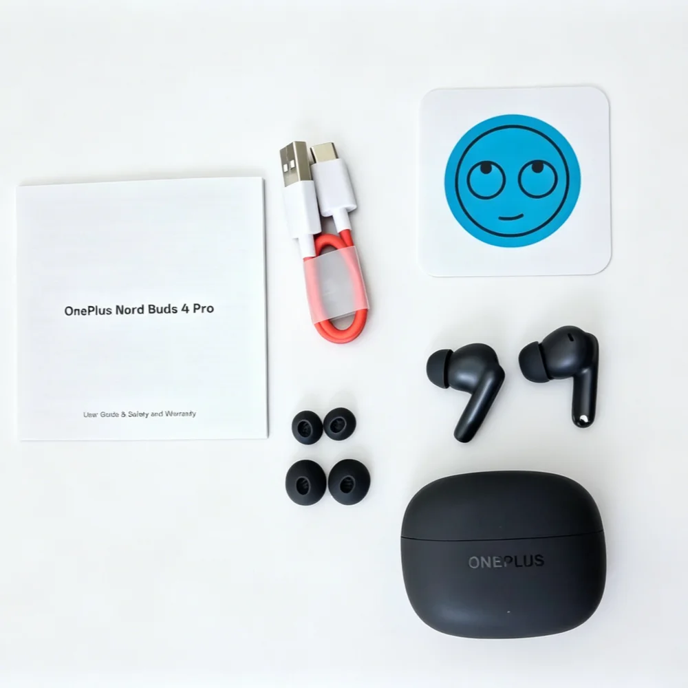 Versão Global OnePlus Nord Buds 4 Pro Fones de Ouvido Sem Fio TWS com Cancelamento Ativo de Ruído de 55dB Bluetooth 6.0 IP55