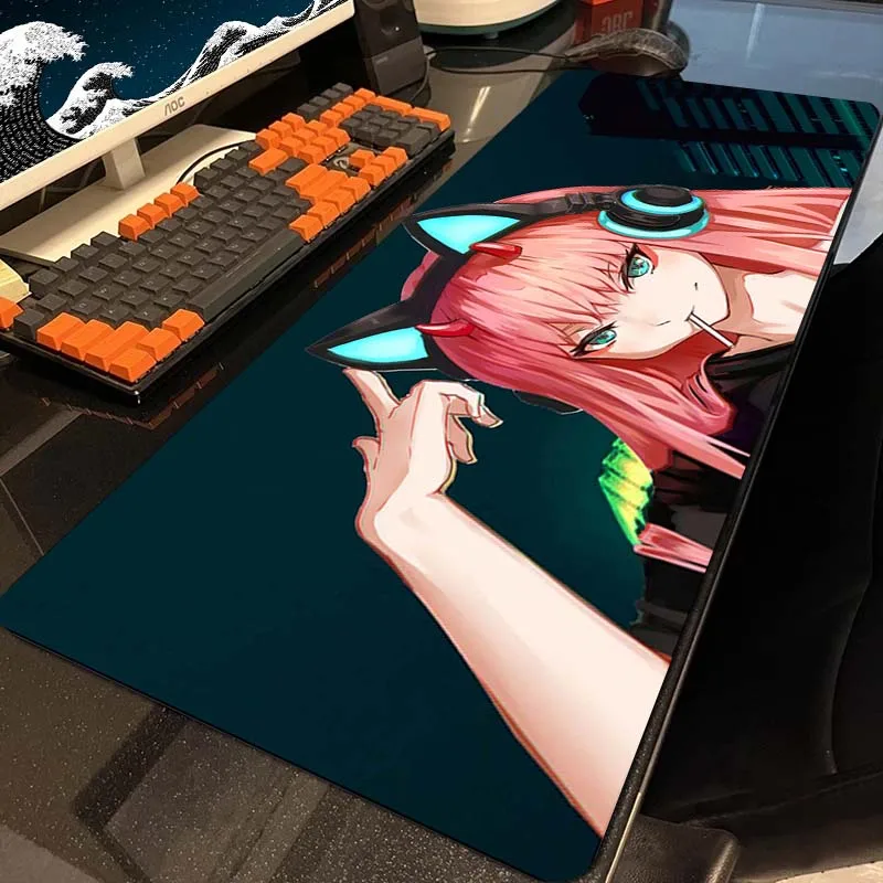 

Zero Two Natural Rubber Mouse Pad Large Game Mouse Mat Gaming Mousepad Speed Computer Keyboard Pads Table Carpet Gamer Deskmat