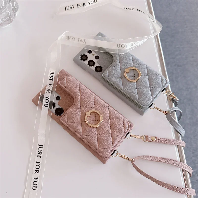 Elegant Crossbody Wallet Phone Case with Card Holder Cover