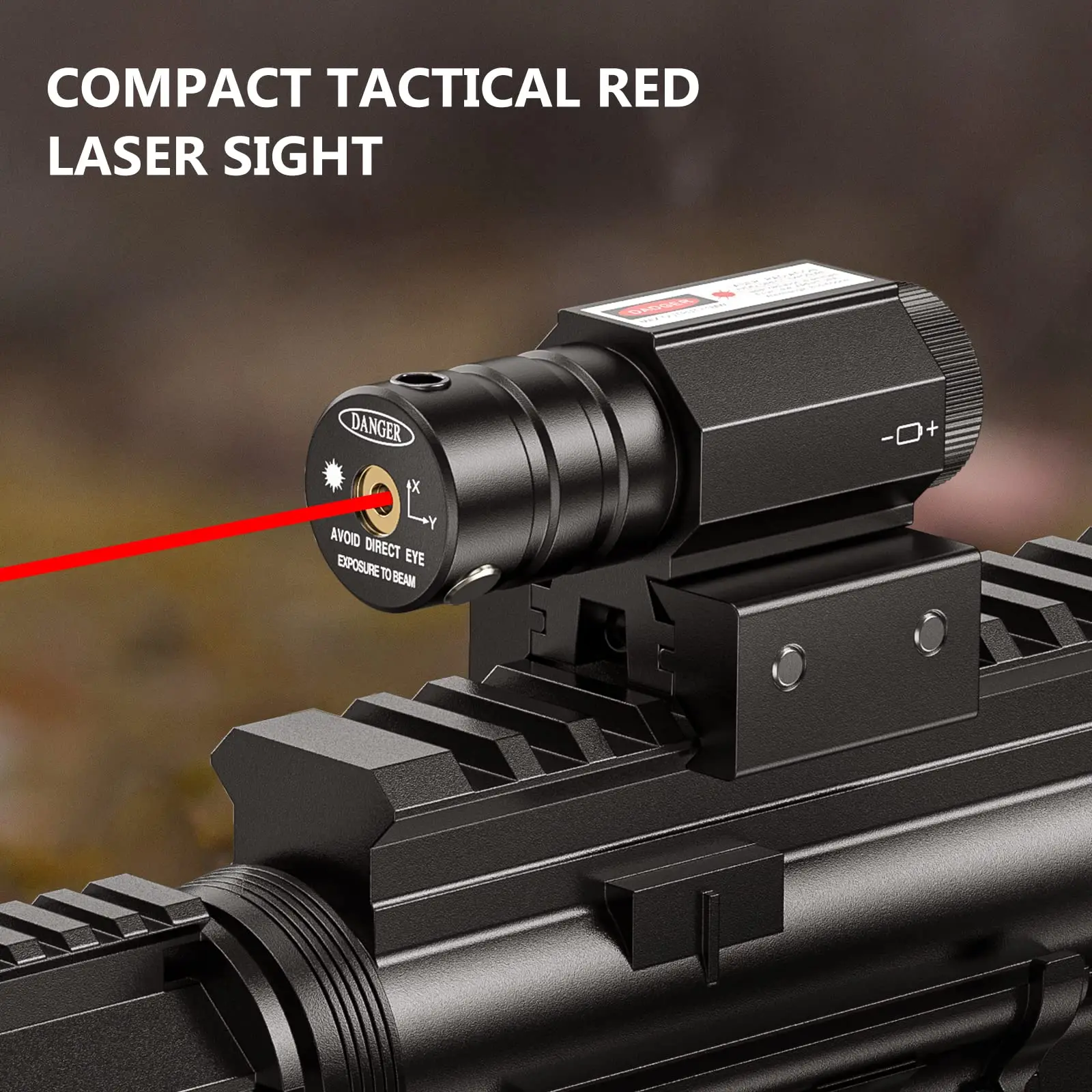 Red Dot Laser Sight MidTen Red Dot Laser Sight Scope with Adjustable Picatinny Rail Mount Rifle Pistol Airsoft Laser with Batteries For 11mm/21mm