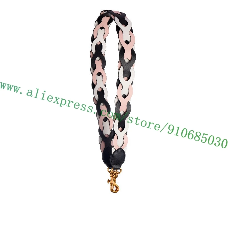 Top Quality Genuine Calfskin Bag Strap For Luxury Lady Handbag Women Shoulder Carrying Belt Twisted