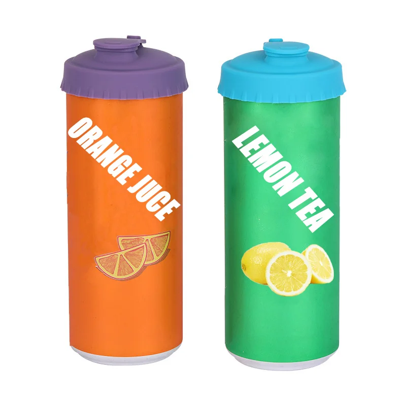 6 Colors Reusable Leak-Proof Silicone Fresh-keeping Lids for Beer/Cola Cans fresh keeping cover preservation cover