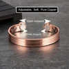 Vinterly Pure Copper Bracelets Magnetic Flower Adjustable Open Cuff High Magnets Bangles 10mm Wide Resizable Jewelry for Women 4
