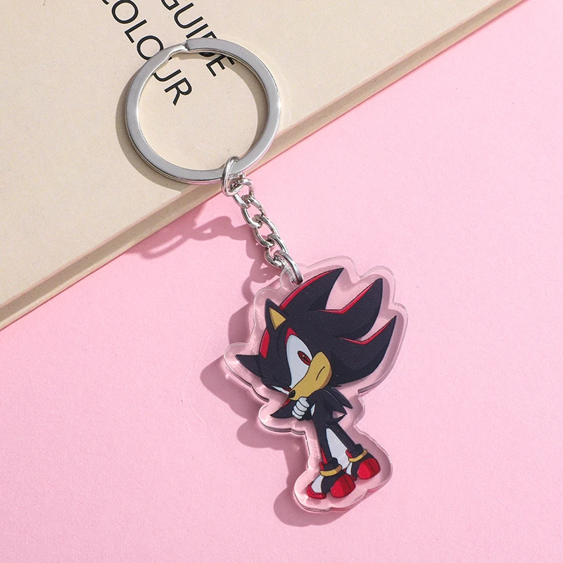 Sonic the Hedgehog Keychain Cartoon Character Ornament Key Bag Pendant Clothing Accessories 297
