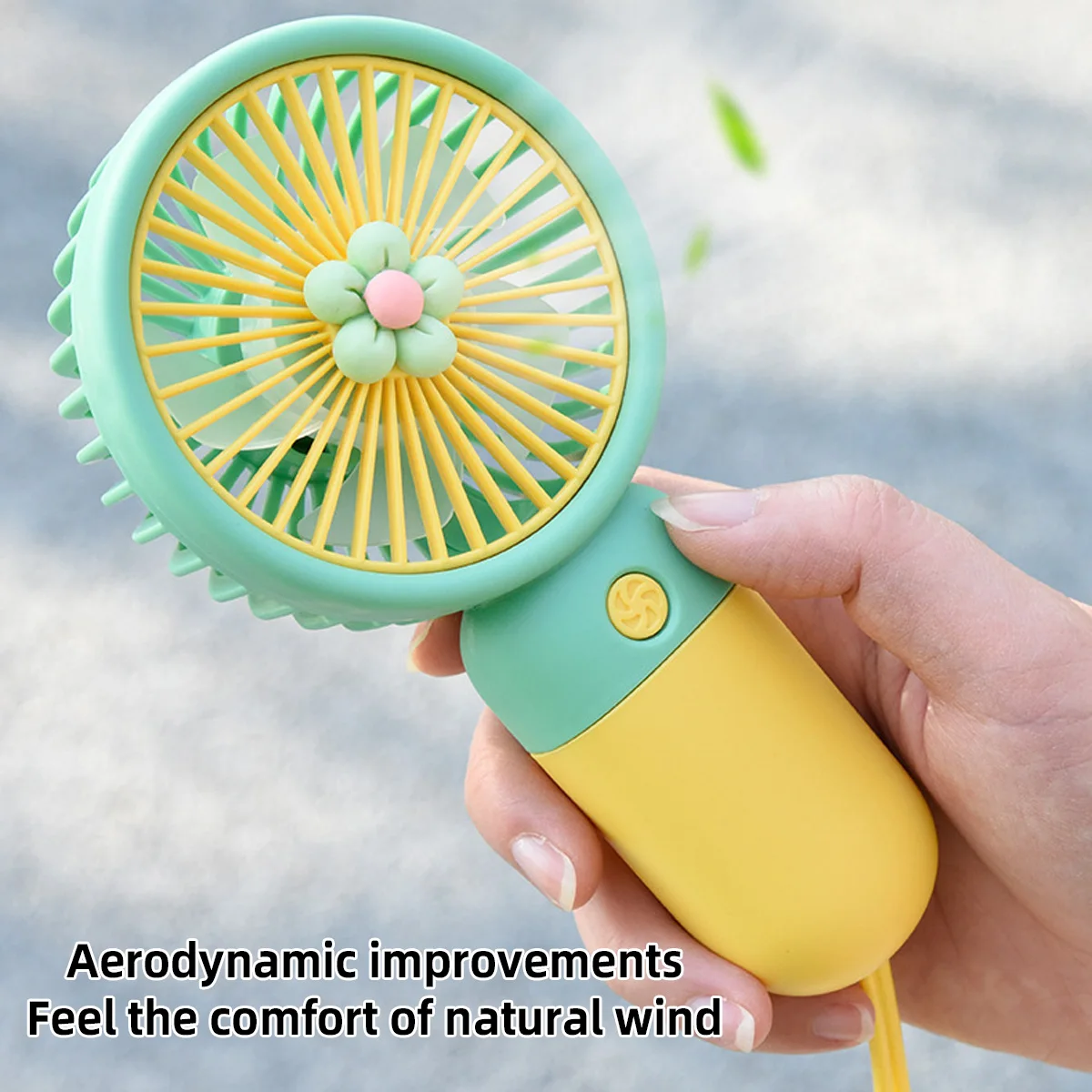USB Rechargeable Mini Handheld Fan Summer Cartoon Cute Fruit Shape Multiple Styles Available Outdoor Portable Cooling Fan