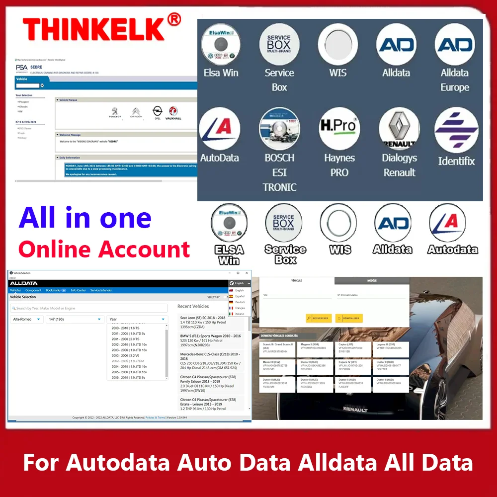 2024 Account Online Per Autodata Auto Data Alldata Workshop Repair Soft All Data Workshop Identifix Haynes Pro Wis Service Box