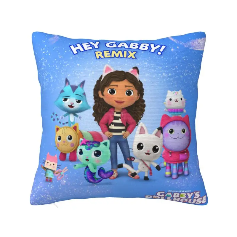 

Gabby Cats Gabbys Dollhouse Luxury Pillow Cover Decoration Pandy Paws Mermaid Cushions for Sofa