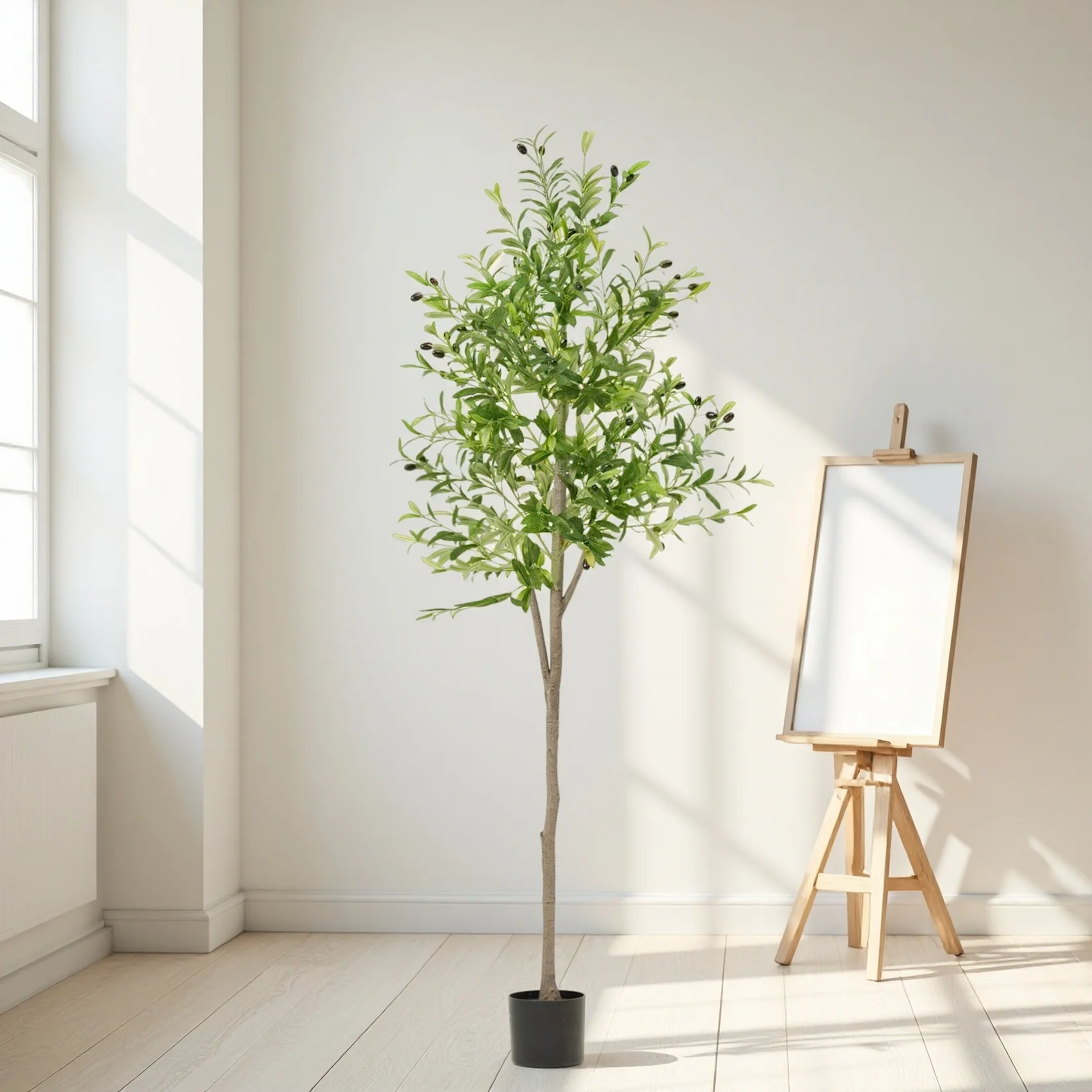 Artificial Plants Artificial Decorative Plants Olive Tree Room Decoration 6 FT Olive Tree With Fruit For Home Garden Decor - 3