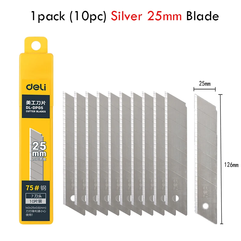 10Silver 25MM Blades