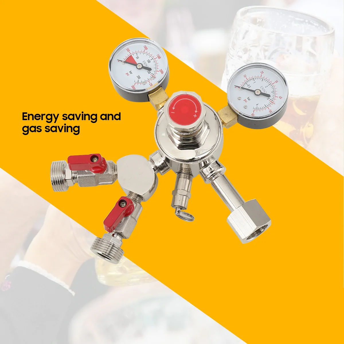 Kohlendioxid Gas Meter Primäre Druckminderventil Manometer Doppel Ventil Zylinder Manometer – Detail 15