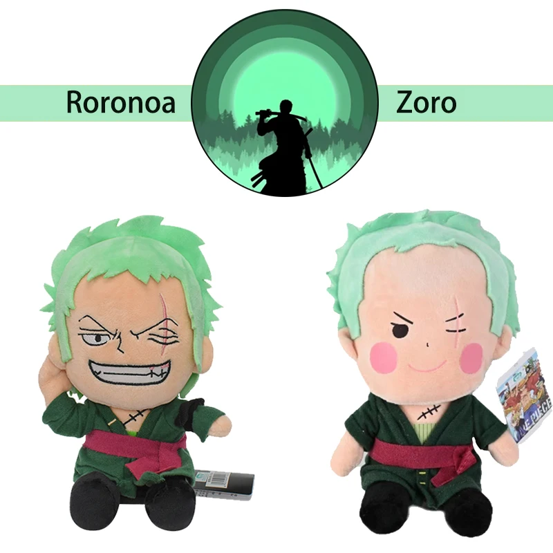 

One Piece Anime Roronoa Zoro Plush Toy Cute Zoro Straw Hat Big Boat Group Pirate Cartoon Soft Stuffed Plush Doll Kids Xmas Gift