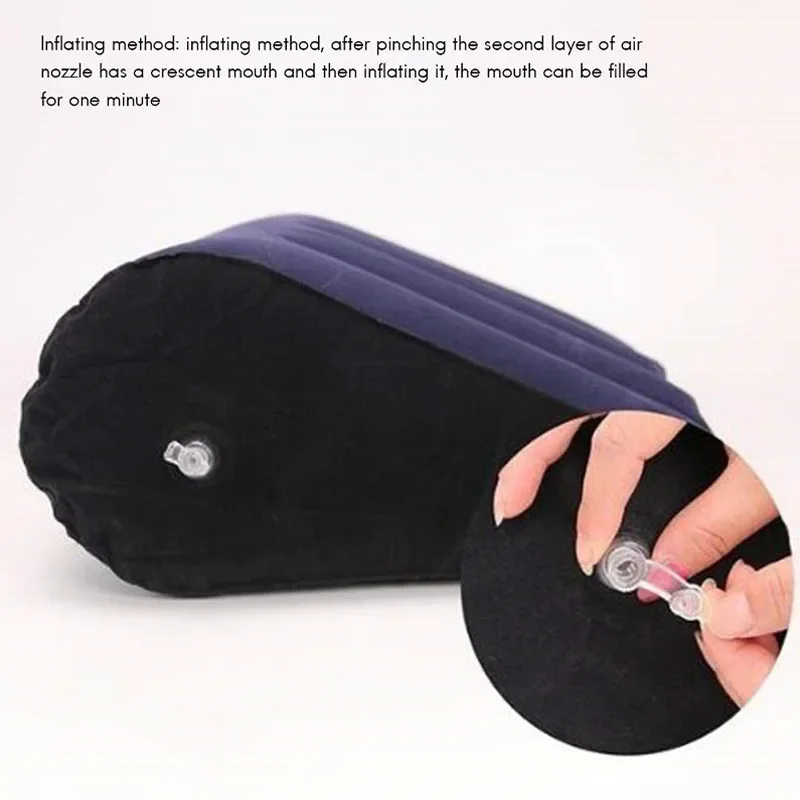 Description Picture 4 of itemInflatable Pillow Multifunctional Body Pillow  Lumbar Yoga Pillow Support Air Cushion Triangular Pillow Couples Home Supplies