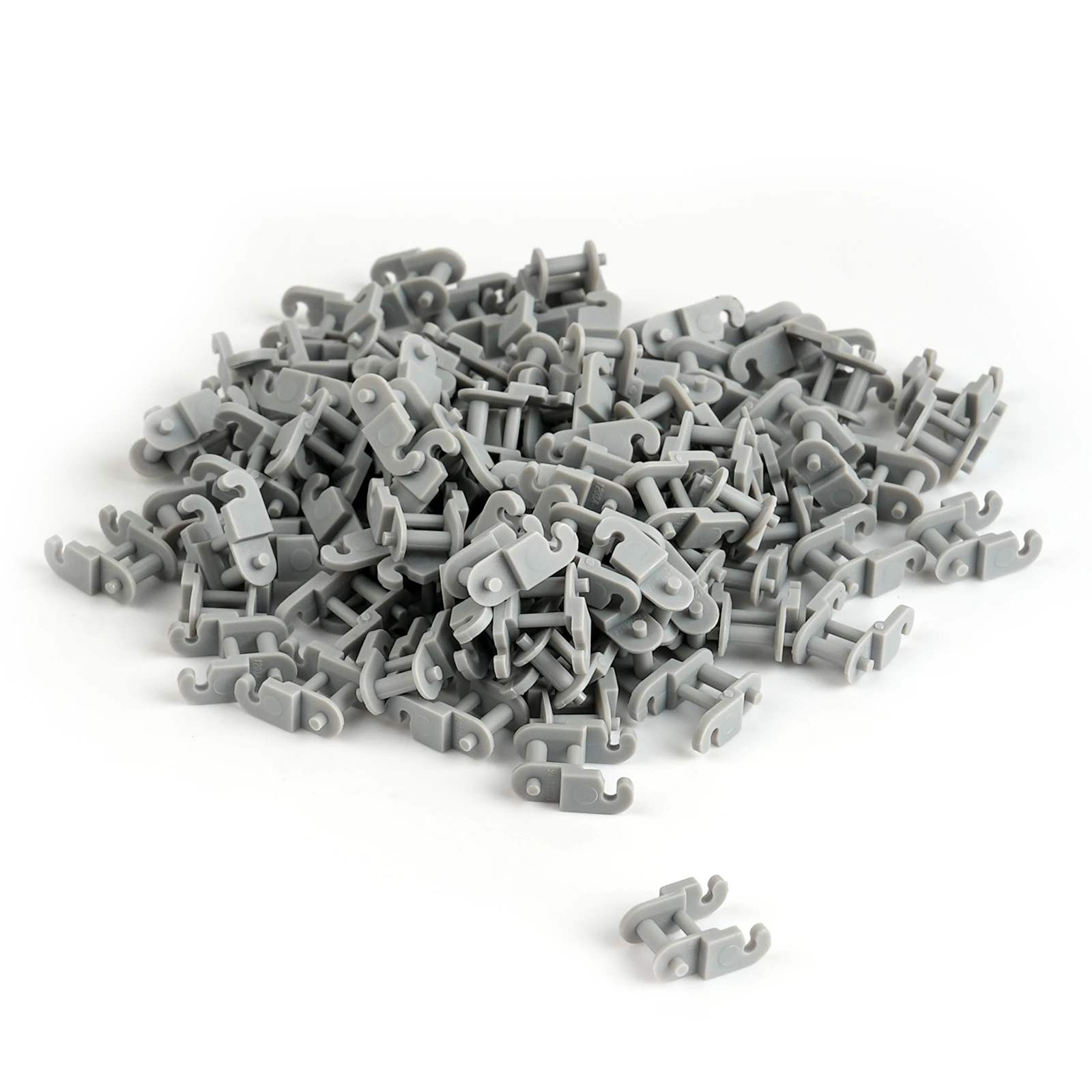 100PCS Gray/Black Small Chain Link Technical Bricks Chain Crawler For 3711 Building Blocks DIY Parts Assembly Toy