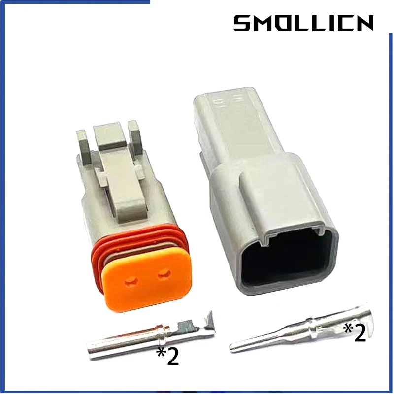 

1/5/10/20 Sets 2 Pin Deutsch DT Grey Plug DT06-2S DT04-2P Male Female Waterproof Connector Automotive Sealed Plug