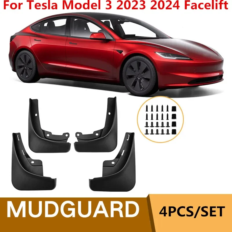 

4 шт./набор, брызговики Tesla Model 3 2023 2024