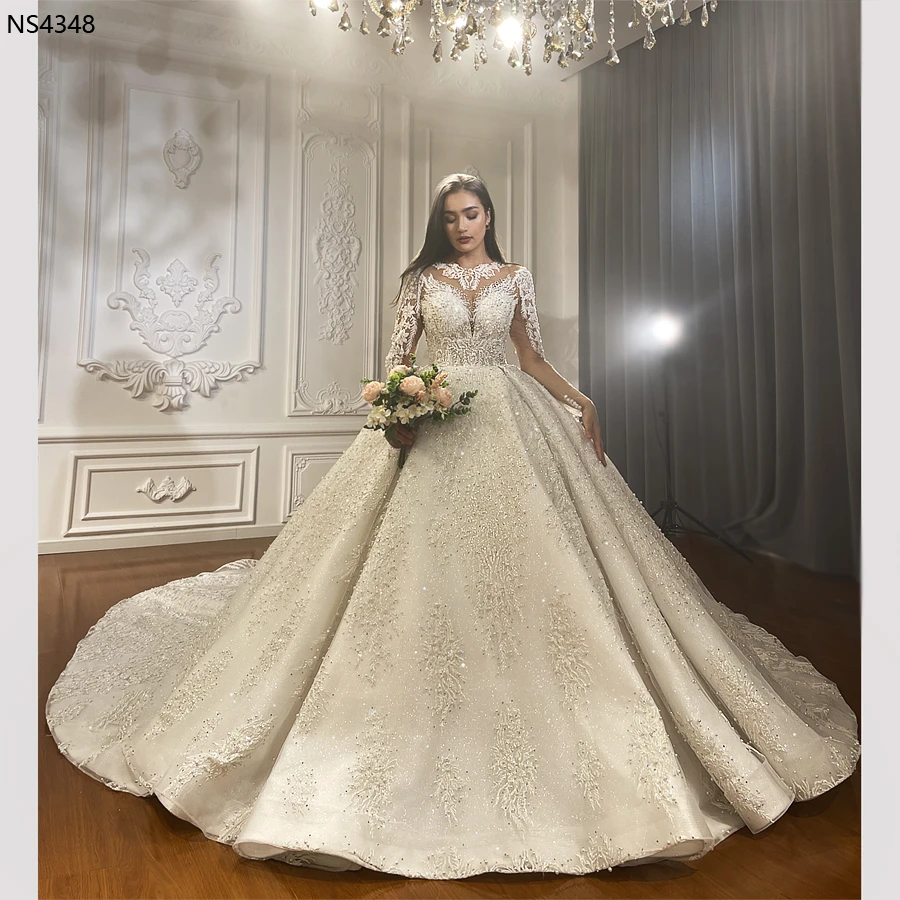 NS4348 Elegant Lace Wedding Dress Amanda Novias| | - AliExpress