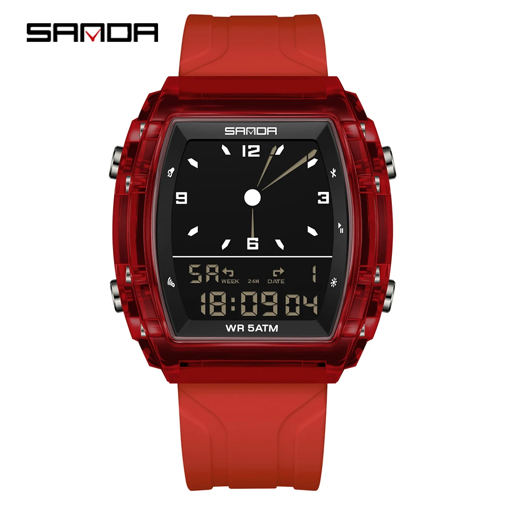 SANDA Luxury Waterproof Digital LED Sport Watch
