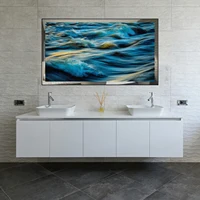 Souria 43 pouces miroir intelligent grand écran étanche TV système TV Goo-gle hôtel salle de bain intérieure SPA Bluetooth WiFi DTV Tuner 6