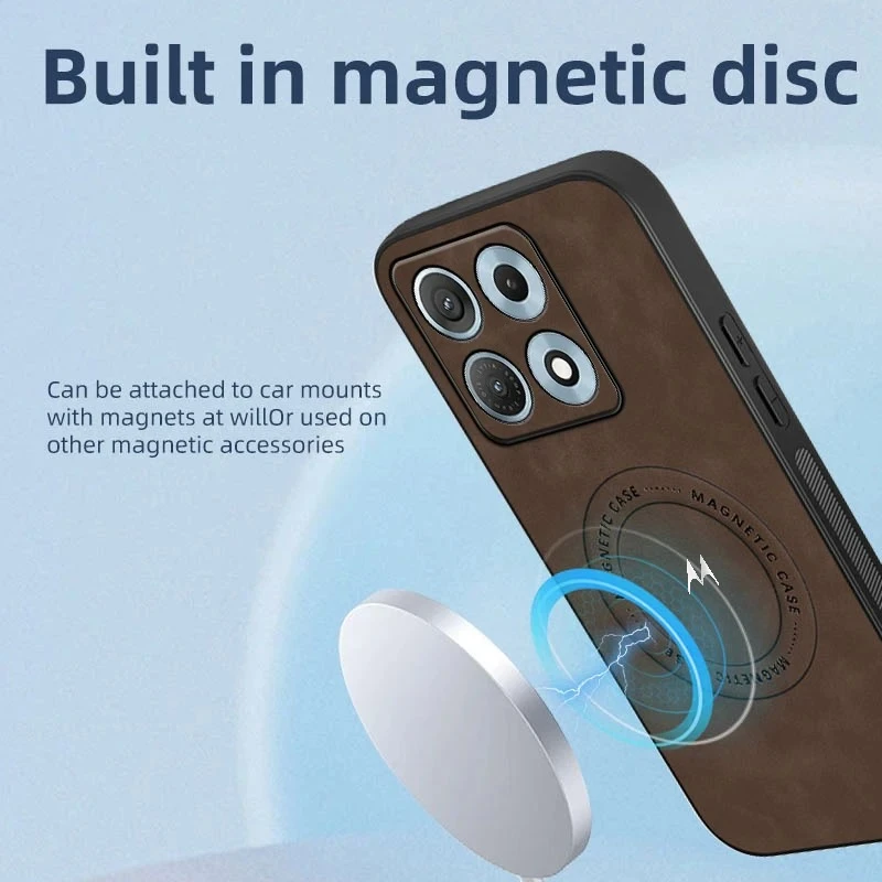 Luxury Business PU Leather Magnetic Shockproof Protective Case - Skin Feel Design