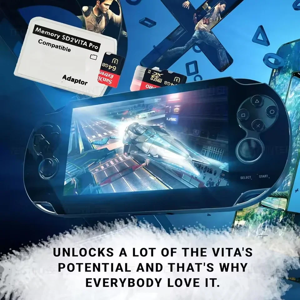 Universal Memory Card Adapter for PS Vita - Version 6.0 SD2VITA Game Card Reader