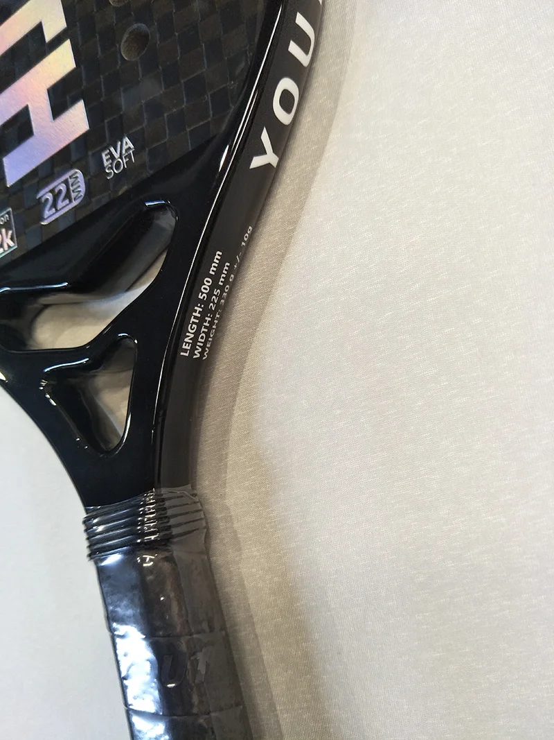 Carbon Fiber 12k Beach Tennis Racket Soft Eva Glowing Sand Shiny Gradient Color Paddle For Female Mens With Cover Bag