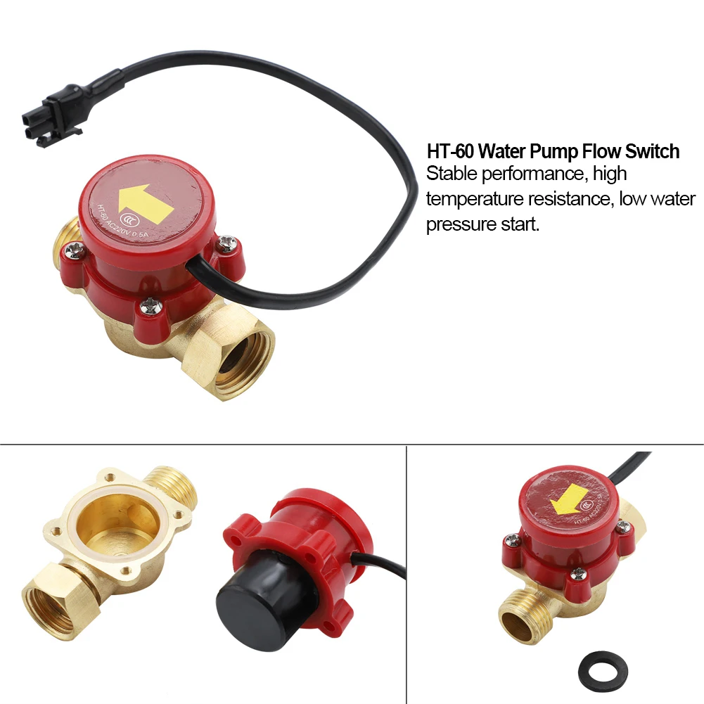 HT-60 AC220V 0.5A G1/2"-1/2" Thread Water Pump