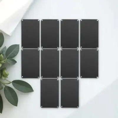 10Pcs 빈 금속 이름표 알루미늄 표지판 DIY 인쇄 다용도 문 사무실 장식 조각 작은 이름표