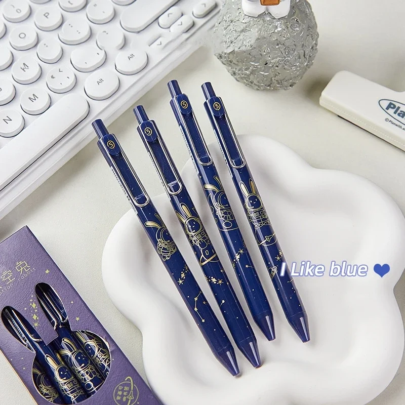 

4pcs Gold Doodle 0.5mm Ballpoint Black Color Ink Gel Pens Aviation Rabbit Gel Pens Set for Writing Office School